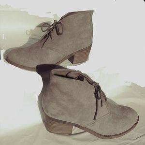 Carlos Santana| Ankle booties | Faux Suede| Taupe